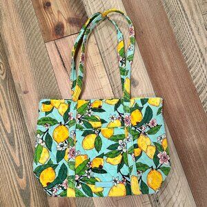 Vera Bradley Tote Bag With Lemon Grove Print NWOT